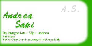 andrea sapi business card