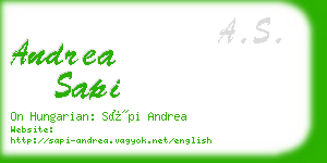 andrea sapi business card